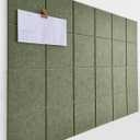 Cork Board 24 x36 Alternative - 6 Pack Felt Wall Tiles with Safe Removable Adhesive Tabs, Cork Boards for Walls Cork Board for Home Office Pin Board Tack Board - Olive