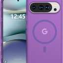 ANNSD for Google Pixel 9 Pro XL Case,Magnetic Matte Shockproof Cover,Translucent Full Body Protective Multilayer 3 in 1 Anti Drop Anti Scratch for Women Men(Purple)
