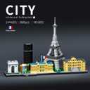 JXRLMB Paris Skyline Architecture Adult Building Blocks Set 3680PCS with Eiffel Tower and The Louvre Assembly Collection Micro Bricks 3D Model for Teens Age of 14+