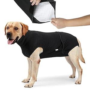 HEYWEAN Full Body Dog Diaper with a Puppy Nappies Physiological Dog Surgery Recovery Suit for Male Female Dogs S