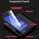 Miimall for Samsung Galaxy Z Trifold Case, Built-in Screen Protector, Military Hinge Protection, Dual Kickstand, Slim & Lightweight, Full Body Heavy Duty Shockproof Rugged Leather Flip Cover, Black