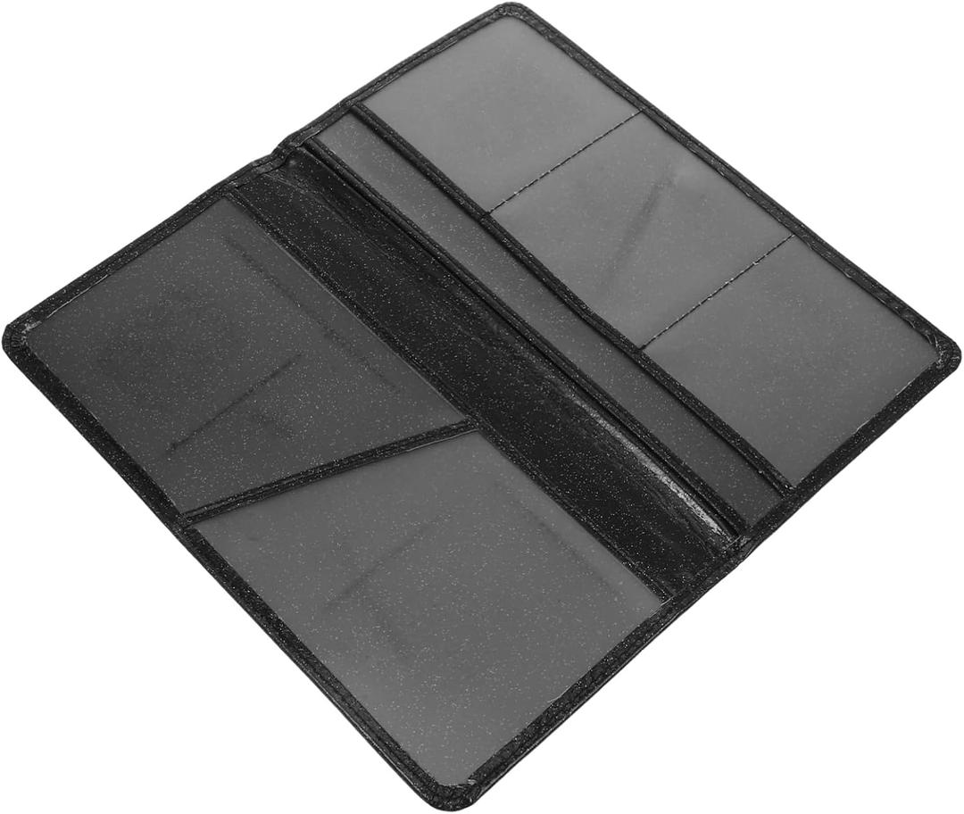 Car Insurance and Registration Holder Organizing Case for Car Stylish Pu Leather Document Holder (Black)