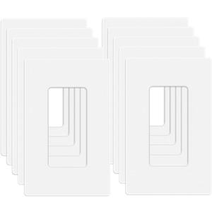 20 Pack 1-Gang Screwless Wall Plate, Decora Outlet Cover Plates, 4.57 H x 2.76 L, for Light Switch, Dimmer, GFCI, USB Outlet