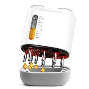 Hair Oil Applicator - 6ML Multi Function Electric Scalp IPX5 Massaging Comb Scalp Brush for Home, Travel (White)