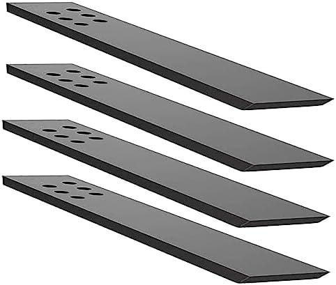 Countertop Support Bracket 4 Pack 20" Lx 2.5" W Hidden Countertop Bracket 3/8" Thick Black Knee Wall Support Bracket Heavy Duty Bracket for Quartz/Granite/Wood/Concret Countertops Screws Included