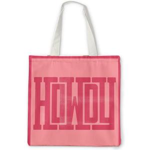 Pink Howdy Canvas Tote Bag, Pink Western Shoulder Bag, Howdy Reusable Tote Bag,Western Gifts for Women