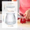 4oz Small Glass Jars 40Pack, Clear Glass Pudding Jars with PE Lids and Tags, Spice Jars/Glass Jelly Jars/Yogurt Jars/Small Jars with Lids (Set of 40)
