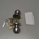 BESTTEN Keyed Entry Door Knob with Lock, Heavy Duty Interior and Exterior Door Lock, Standard Ball, Satin Nickel