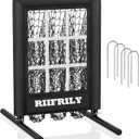 Heavy-Duty 9 Hole Baseball Pitching Net with Pitching Target Pockets, Regulation Size Strike Zone, Portable Adjustable Height Pitcher Training Equipment for Baseball/Softball Practice