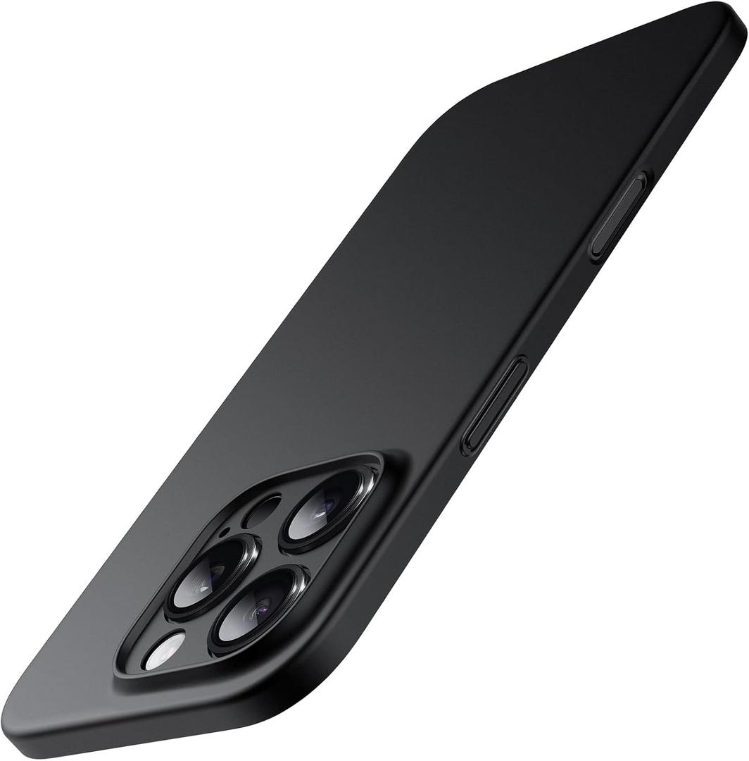 JETech Ultra Slim Case for iPhone 16 Pro 6.3 Inch, Camera Lens Full Protection, Lightweight Matte Finish PP Hard Minimalist Cover (Black)