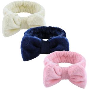 WSYUB 3Pcs Spa Headband, Makeup Headband for Washing Face, Bow Headbands for Women, Fluffy Skincare Headbands Microfiber Bow Knot Hair Band, Pink, Yellow, Dark Blue WSYUB 3Pcs Spa Headband, Makeup Headband for Washing Face, Bow Headbands for Women, Fluffy Skincare Headbands Microfiber Bow Knot Hair Band, Pink, Yellow, Dark Blue