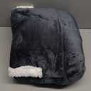 yescool Wearable Blanket Hoodie, Flannel Sherpa Fleece Blanket Sweatshirt for Adults Women Men,One Size Fits All (Grey)