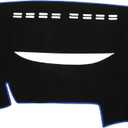 Dash Cover Compatible for Toyota Venza 2008-2017, Non-Slip Polyester Black Blue Center Console Dashboard Cover Pad Carpet