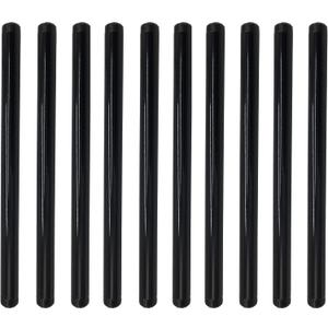 1/2 Inch Mallealbe Cast Iron Pipe, Pre Cut, Industrial Steel Black Fits Standard One Half Inch Black Threaded Pipes Nipples and Fittings, Build Vintage DIY Furniture, 10 Pack (12 Inch Length)