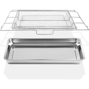 Air Fryer Tray Replacement for Frigidaire 30’’ Oven Parts 25 x 16.25 Inch FRIGPEREAFT Air Fryer Rack Stainless Steel Oven Rack Frigidaire Readycook Range Oven Microwave Rack Air Fryer Basket and Tray