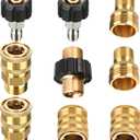 Tool Daily Pressure Washer Adapter Set, M22 to 3/8 Inch Quick Connect, 3/4 Inch to Quick Disconnect, Male M22 Hose Adapter, 9 Pack (Brass)