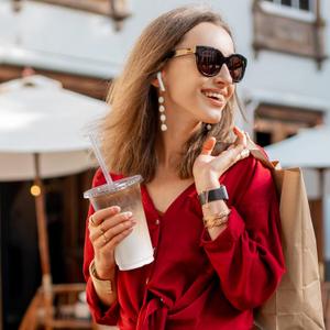 VITEVER 100 Sets- Lids and Straws, for Iced Coffee, Smoothie, Milkshake, Cold Drinks