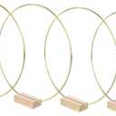 4 Sets 30Cm Metal Floral Hoops with Bases for DIY Dream Catcher Elegant Table Centerpiece and Decor for Weddings and Home