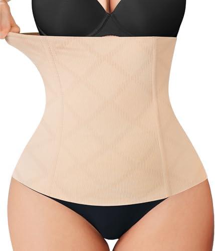 Nebility Womens' Waist Trainer Tummy Control Waist Cincher Slim Body Shaper, Small