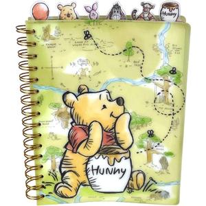 Innovative Designs Disney Winnie the Pooh Tab Journal Notebook, Spiral Bound, 144 Lined Pages, 8 x 7 inches