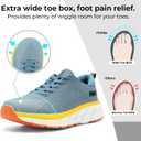 FitVille Wide Walking Shoes for Men Comfortable Lightweight Running Wide Toe Box Shoes for Men Non Slip Cushioned
