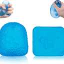 Stress Cube Squishy Balls - Slow Rising Stress Balls Stretchy Fidget Ice Cube for Anxiety Stress Relief, Gel Filled Sensory ice Cube Squishy Ball Toys for ADD/ADHD Kids Adults (Cube,Ellipsoid)