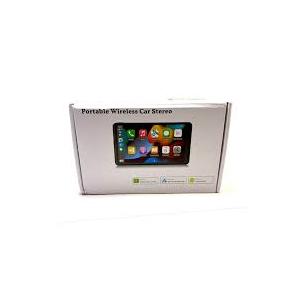 Portable Wireless Car Stereo, 7" Screen, Works with Apple Carplay, Android Auto