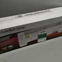 Comfort Zone 1500W Convection Baseboard Heater with Built-In Thermostat, Overheat & Tip-Over Protection, Dent-Proof Ends, Plug-In Portable, Ideal for Home, Bedroom & Office, White