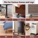 Heavy Duty Bed Risers - Set of 4 Adjustable Furniture Risers, Elevation Heights of 3, 5 & 8 Inches, Supports Up to 1,300 lbs for Bed, Couch, Table & Chair (Grey) 4PCS 3inch+ 4PCS 5inch