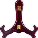 Wooden Easel Mahogany Finish Display Stand Plate Holder Picture Frame Folding Display Stand (7 inches)