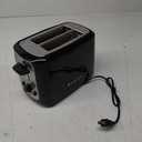 Toastmaster 2-Slice Toaster - Black with Stainless Steel - Kitchen Essential for Sandwich Bread & Breakfast Toast - Toaster with Wide Slots, High Rise Toast Lift & Cool-Touch Exterior