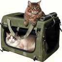 Extra Large Cat Carrier for 2 Cats with Foldable Frame | Zipper Lock Buckle, Top Load, 4 Openings, Reduce Stress, Privacy Features, Soft-Sided