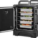 VEVOR Insulated Food Pan Carrier, 81 Qt Hot Box for Catering, Food Box Carrier with Double Buckles, Front Loading Food Warmer with Handles, Stackable End Loader for Restaurant, Canteen