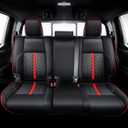 Carlimeki Leather Seat Covers Custom Fit for Tacoma Gen 4th (2024-2026) Double Cab, for SR, SR5, TRD PreRunner, TRD Sport, TRD Off-Road, Limited, Trailhunter - Armrest Covers Included - Fully Covered