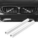 AggAuto Compatible with BMW Grille Inserts Stripes for 1/2/3/4/5 Series (F20 F21 F22 F23 F30 F31 F32 F33 F34 F36 F45 F46) 2011-2021, 328i/320i/335i/428i Grill Insert Accessories White V Brace Cover