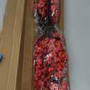 Hananona 10 Pcs Babys Breath Artificial Flowers Real Touch Fake Red Flowers Silk Plants for Christmas Home Decor Indoor Floral Arrangement Table Centerpieces Halloween Decor (Red, 10)