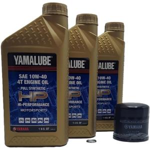 Yamaha Viking 700/ Viking VI 700 (2014-2024) all Models Oil Filter Change Kit Yamaha Part# 5GH-13440-80-00 and 3 Quarts High Performance LUB-10W40-FS-12