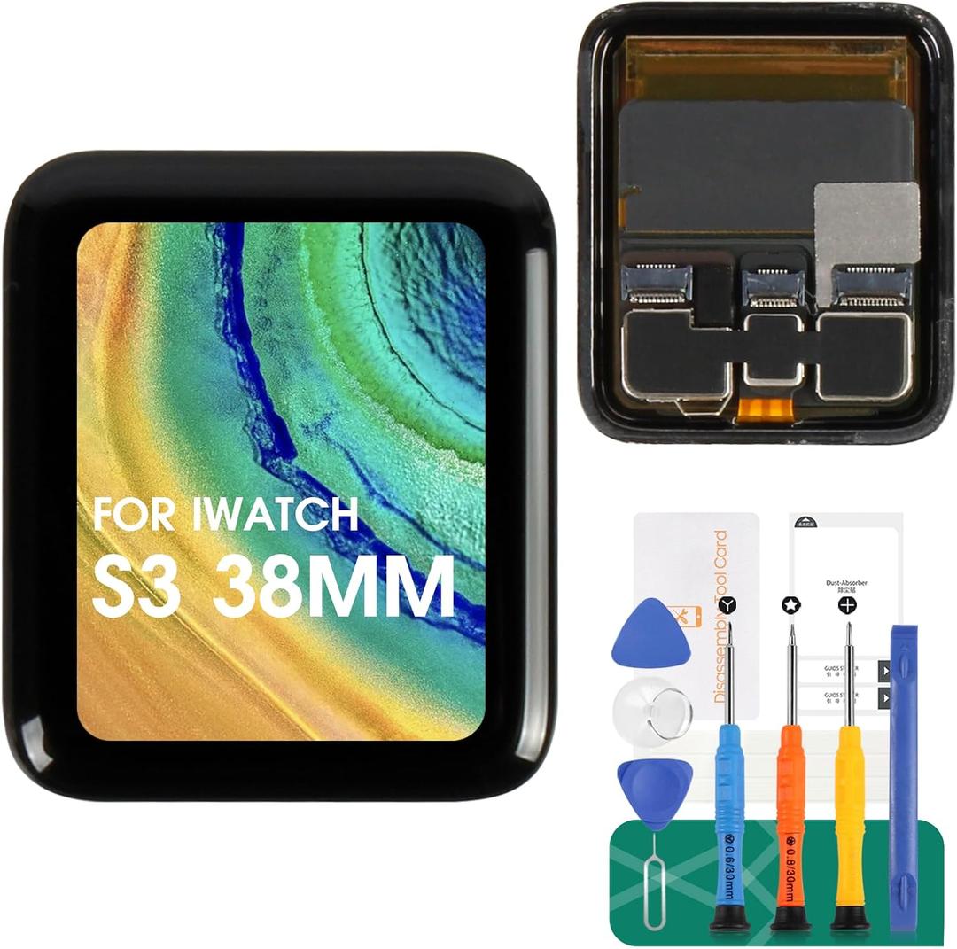 for Apple Watch Series 3 38mm 42mm LCD Display Touch Screen Digitizer Replacement (38mm GPS)