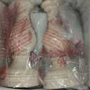 Seealle Farmhouse Table Lamps Set of 2 - Rustic Lamp for Bedroom Living Room, 22" Boho Bedside Lamps for Night Stands End Table Office Desk Lamp Nightstand Clearance with Linen Shades(Antique White)