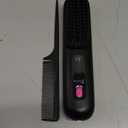 Go Brush Pro - Cordless Hair Straightener Brush Portable Comb for Travel, USB Charging, Fast Heating, with LCD Display (Black)