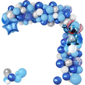 Cartoon Birthday Decorations, Blue Balloons Arch Kit, Theme Party Decorations Supplies for Theme Birthday Decoration