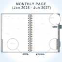 2 x And Per Se 2026 Planner, A4 Size-Daily, Weekly & 18-Monthly Planner, Daily Schedule, Monthly Tabs, 100 GSM Thick Paper(Dark Blue)