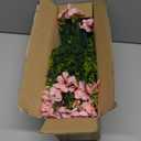 Artificial Flowers Fake Plants for Outdoors Spring Decoration, 13Bundles Silk Realistic UV Resistant Faux Flowers for Outside Planter Porch Yard Patio Garden Home Indoor, Pink