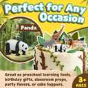 Safari Animal Figurines Set for Kids, 10 Piece Realistic Wild Zoo Animals Collection with Elephant, Lion, Tiger, Giraffe, Educational Toys for Toddlers Boys Girls