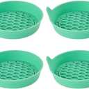 Ywdiml 4PCS Car Cup Holder Coaster, Silicone Non-Slip Sift-Proof Recessed Vehicle Water Bottle Mat, Automotive Interior Drink Insert Pad Accessories, Universal for RV, Sedan, Truck (Mint Green)