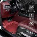 Floor Mats for Toyota RAV4 2019-2025 Gas, Not for Hybrid/PHEV, Red