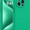 AOTESIER Magnetic for iPhone 15 Pro Case, Upgraded Full Camera Protection | Food Grade Silicone | MagSafe Compatible | Shockproof Protective Phone Case with Anti-Scratch Lining, Emerald Green