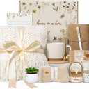 Birthday Gifts for Women, Get Well Soon Self Care Package Box, Sending Hug Baskets Thinking of You Inspirational Gift for New Mom Best Friend Birthday (Ivory)