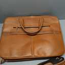 HLC 16 inch Full Grain Leather Briefcase messenger shoulder bags for men and women (tan, 16 inch)Full Grain Italian Leather Briefcase for Men Top Choice Gifts Handcrafted Laptop Bag with Multiple Compartments, 