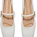 Womens Mary Jane Flats Closed Square Toe Ballet Flat Dressy Comfortable Slip on Shoes, Size 8